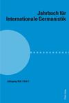 Jahrbuch Fur Internationale Germanistik