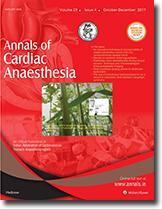 Annals Of Cardiac Anaesthesia