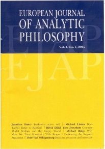 European Journal Of Analytic Philosophy