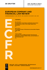 European Company And Financial Law Review