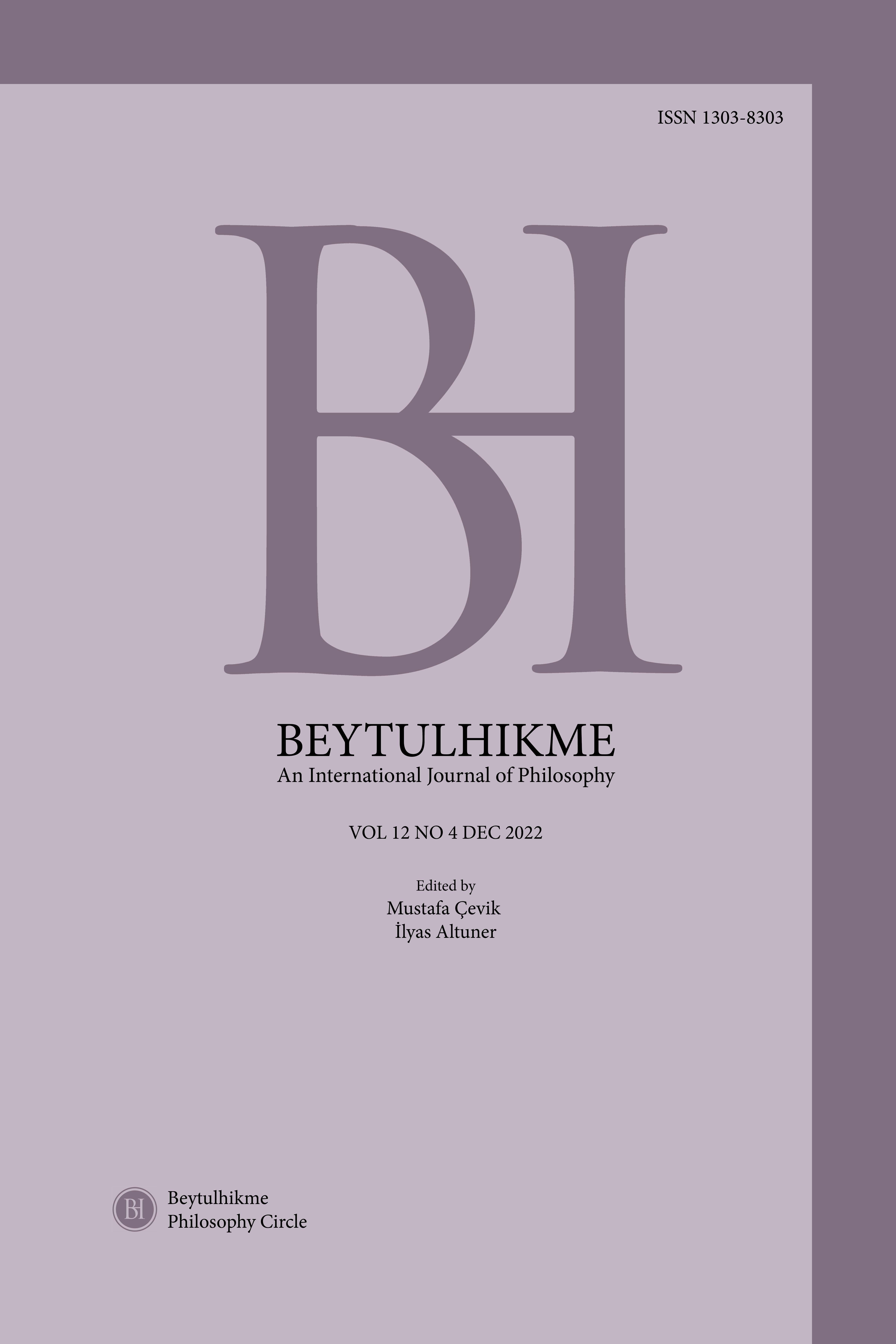 Beytulhikme-an International Journal Of Philosophy