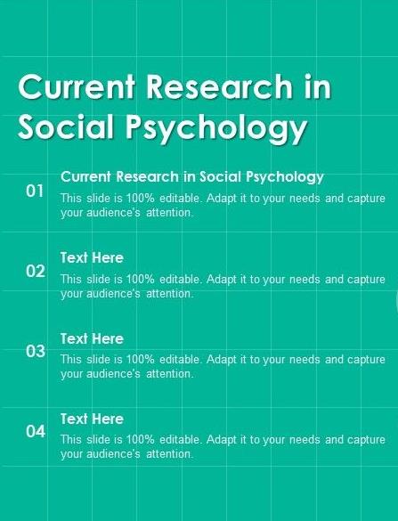 Current Research In Social Psychology