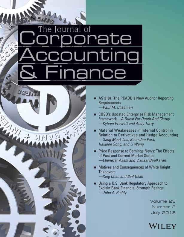 Journal Of Corporate Accounting And Finance